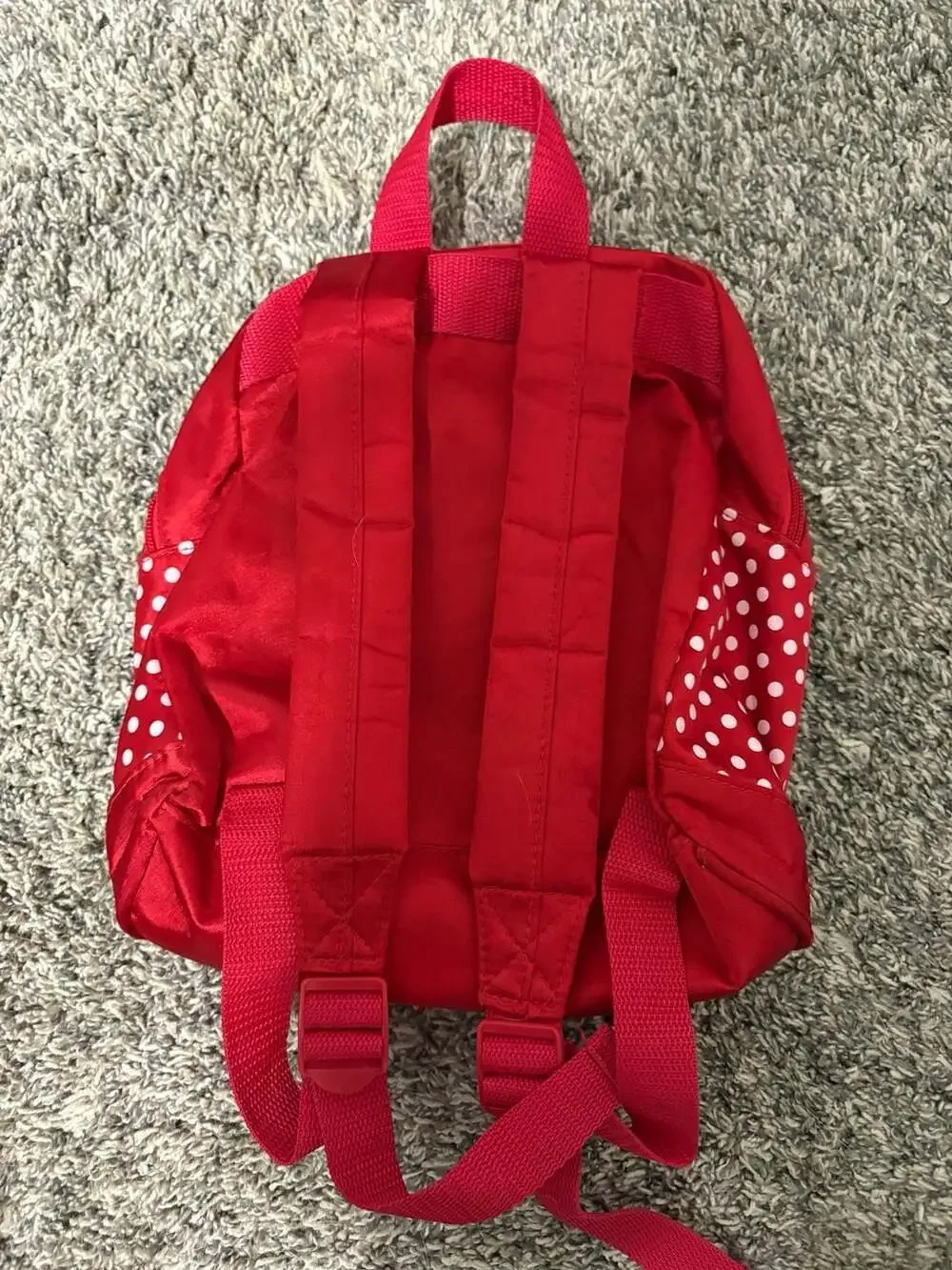 Disney Minnie Mouse Red Polka Dot and Heart Mini Backpack with Bow